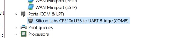 Device Manager > Ports (COM & LPT)